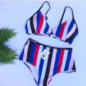 Striped bikini, size Small! 👙